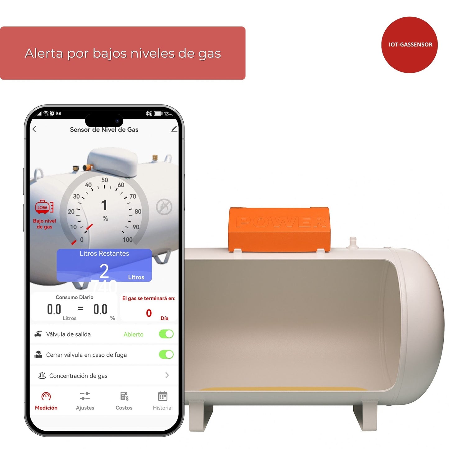 Sensor Inteligente de Gas para Tanques Estacionarios con App y Alexa | IOT-GASSENSOR