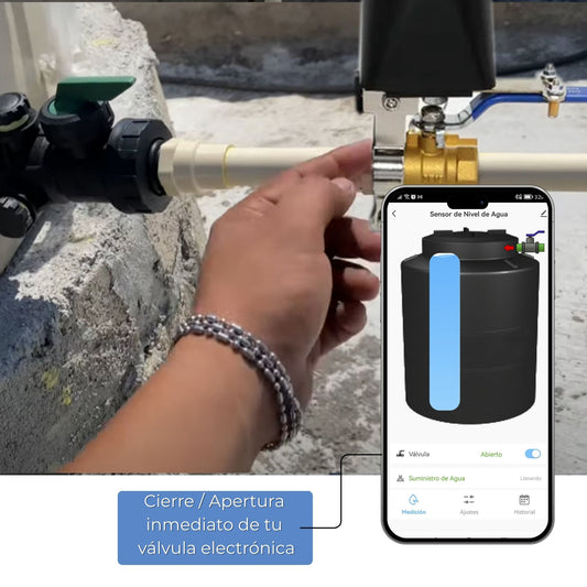 Sensor Inteligente de Nivel de Agua para Tinaco App+Electroválvula | App y Alexa – IOT-WATERV