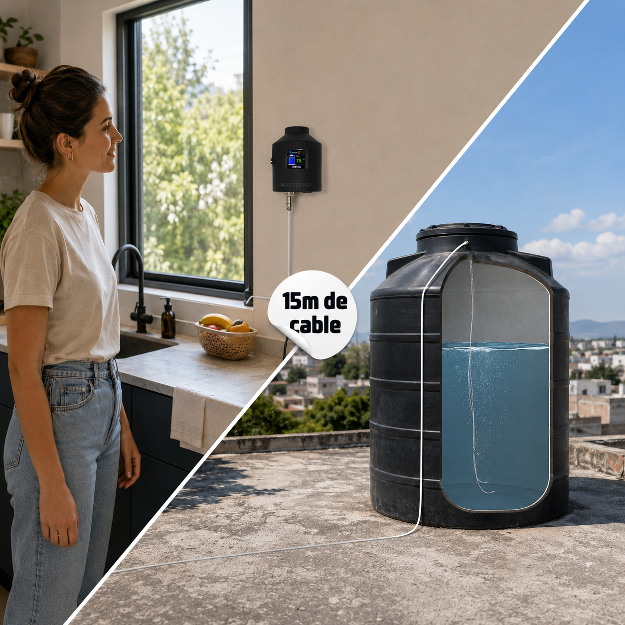 Kit Medidor Gas LP/Nivel de Agua | Evita Quedarte sin Gas o Agua | EASY-WATERPRO Y EASY-GASPRO