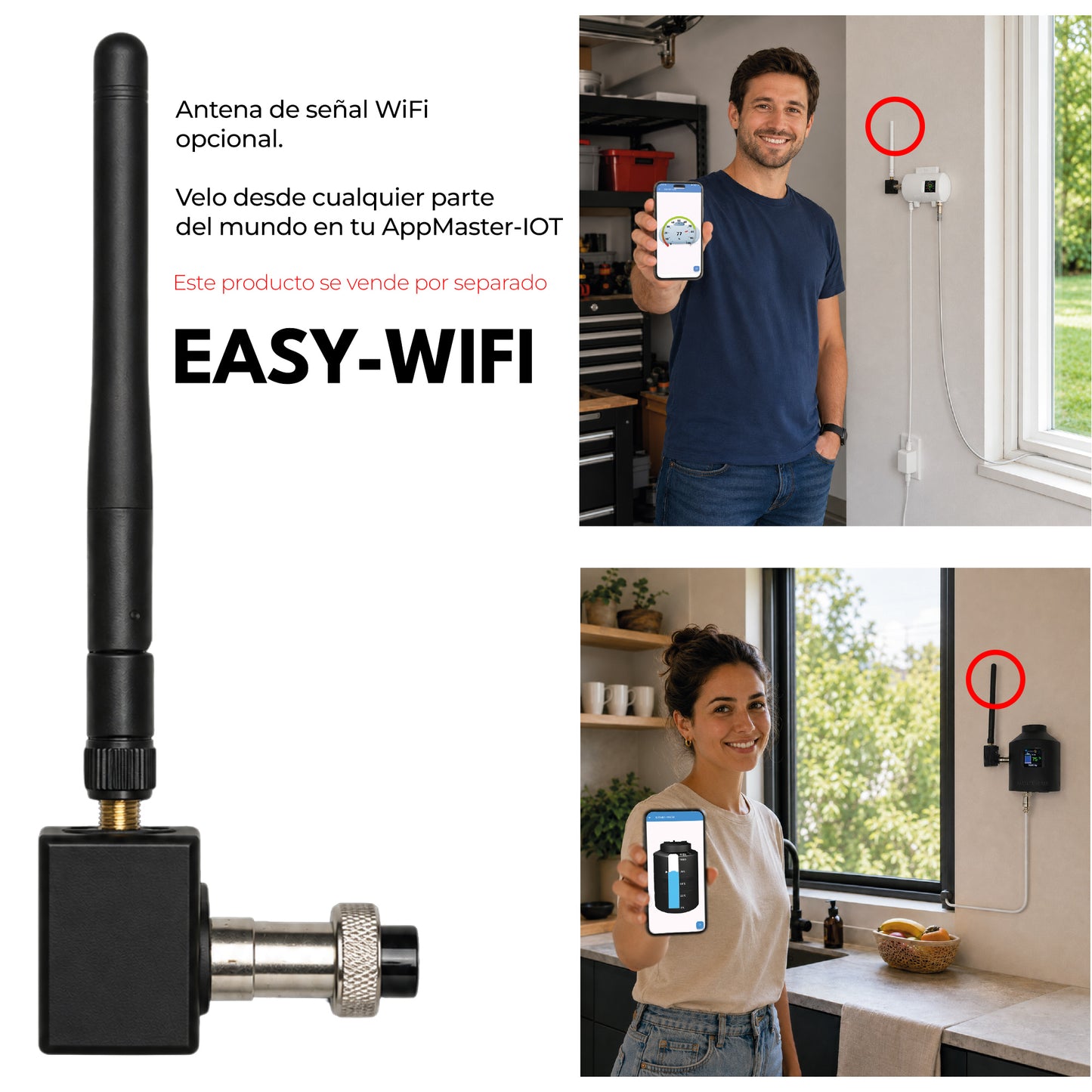 Medidor de gas LP para tanque estacionario sin Wifi Tiempo Real | EASY-GASPRO