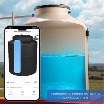 Sensor Inteligente de Nivel de Agua para Tinaco App+Electroválvula | App y Alexa – IOT-WATERV