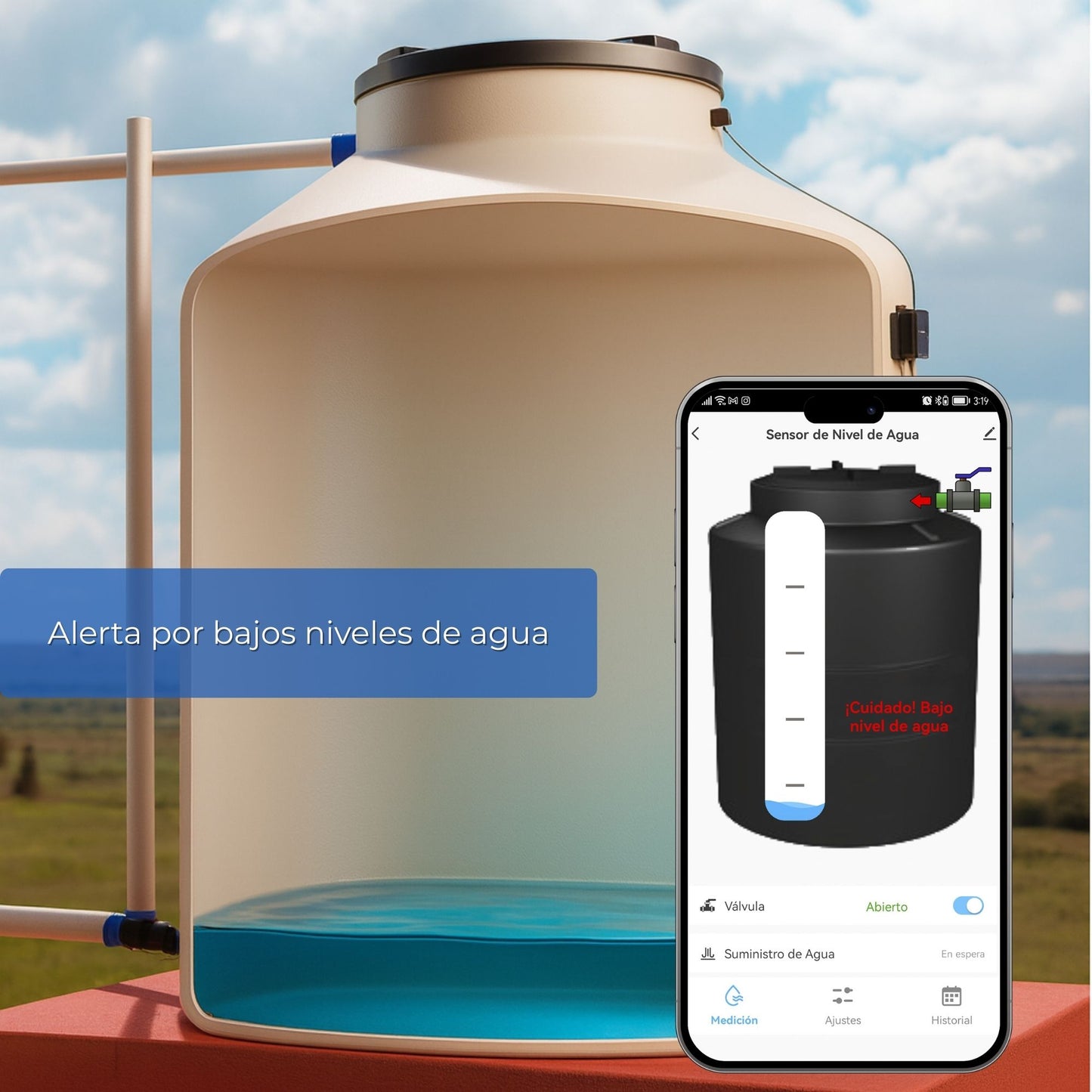 Sensor Inteligente de Nivel de Agua para Tinaco y Cisterna con App | IOT-WATER