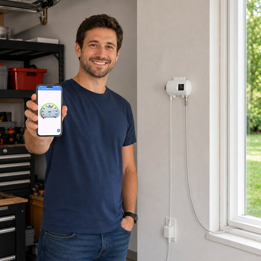 Medidor de gas LP para tanque estacionario sin Wifi Tiempo Real | EASY-GASPRO