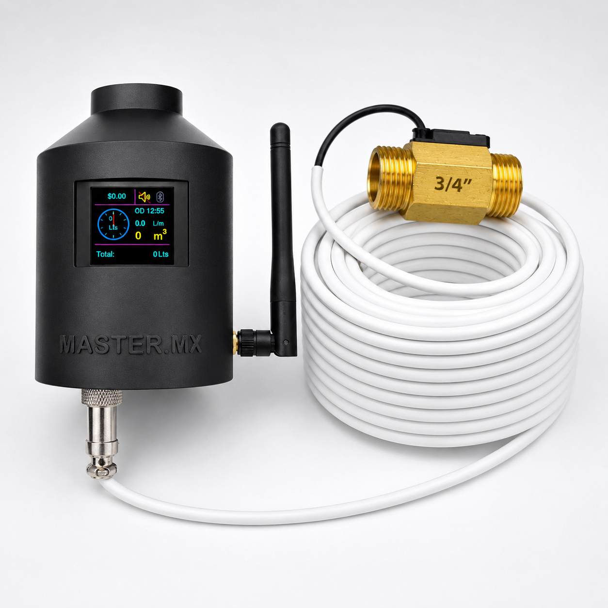 Medidor Sensor Consumo Agua Tinaco Cisterna WiFi | Caudalímetro | Mide litros, Metros Cúbicos y Costo en Dinero | Tiempo Real | App IoT | Hogar y Negocio | Dias de Consumo CONNECT-FLOW3/4