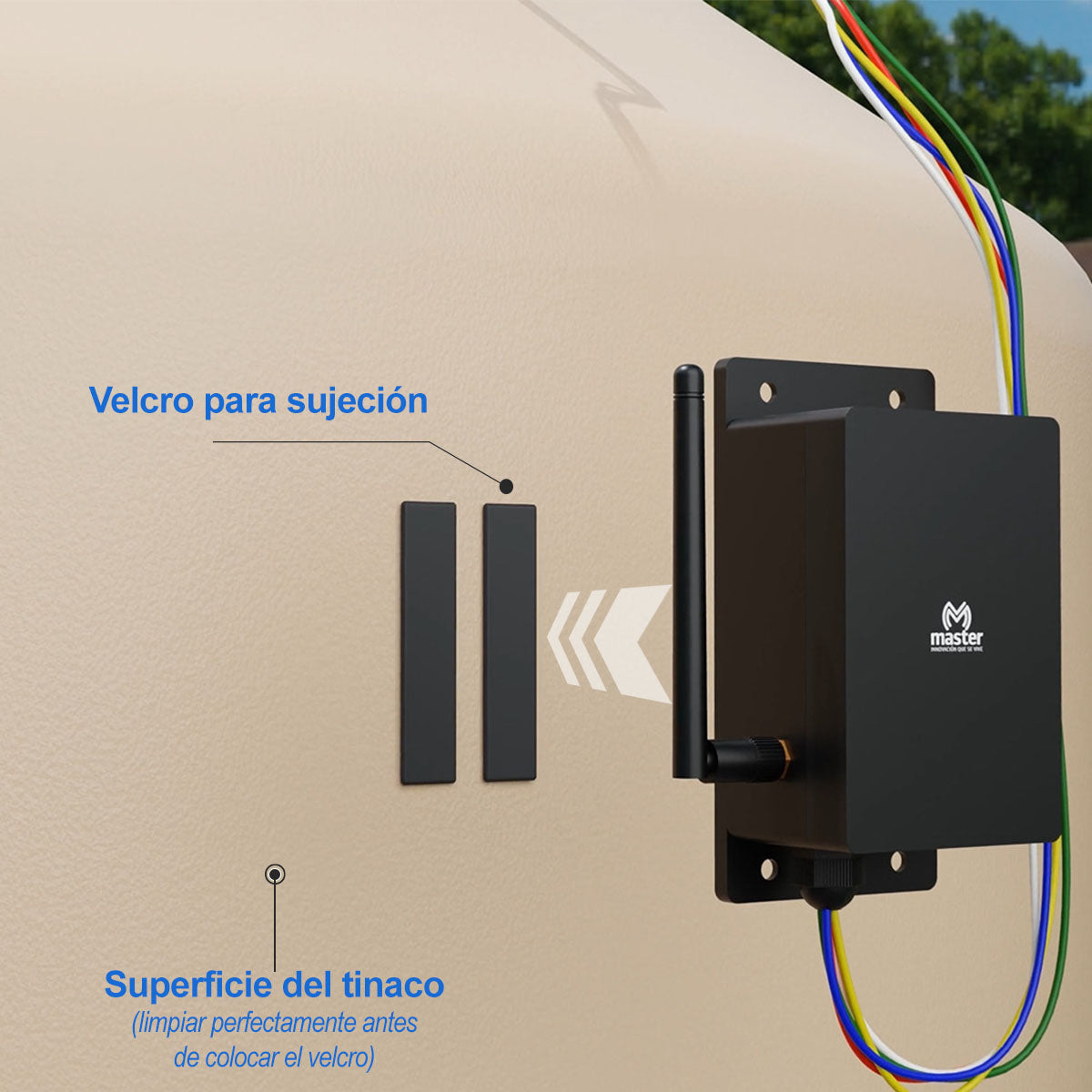 Dispositivo Inteligente con Sensor para Monitoreo de Nivel de Agua en Tinacos y Cisternas, presentación con válvula. Úsalo Fácilmente Desde su App con tu Celular es Compatible con Alexa