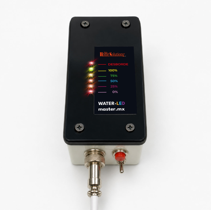 Medidor Sensor De Nivel De Agua Cisterna Y Tinaco  | WATER-LED
